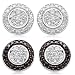 10k White Gold Diamond Cluster Earrings and Earring Jackets (1 cttw)