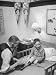 Father Lacing Up Short Braces That Jim Must Wear When He Sleeps Collections Photographic Poster Print by Ralph Morse, 24x32