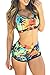 Happy Sailed Women Quiet Sports Bikini Swimsuit, X-Large Blue(2pieces)