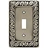 Brainerd 64048 Paisley Single Toggle Switch Wall Plate / Switch Plate / Cover, Brushed Satin Pewter