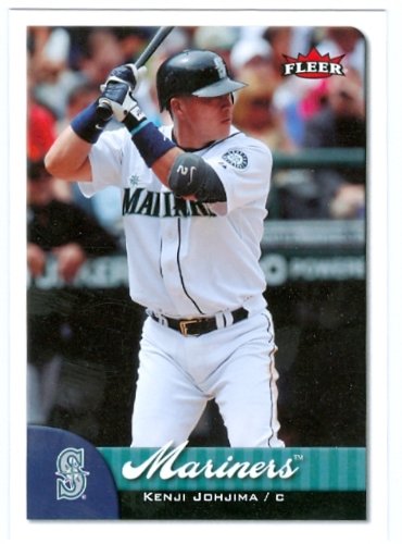 Kenji Johjima baseball card 2007 Fleer #55 (Seattle Mariners) rookie card