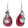 Red Raindrop Dangle Teardrop Earrings For Women