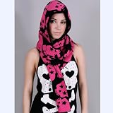アヴリルラヴィーン ロングマフラー Skully Hooded Scarf【オフィシャルグッズ】