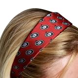 NCAA Georgia Bulldogs Ladies Red Team Logo Woven Silk Headband