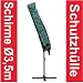 Wetterfeste Schutzh�lle f�r Ampelschirm 350cm Schirm Sonnenschirm H�lle Abdeckung