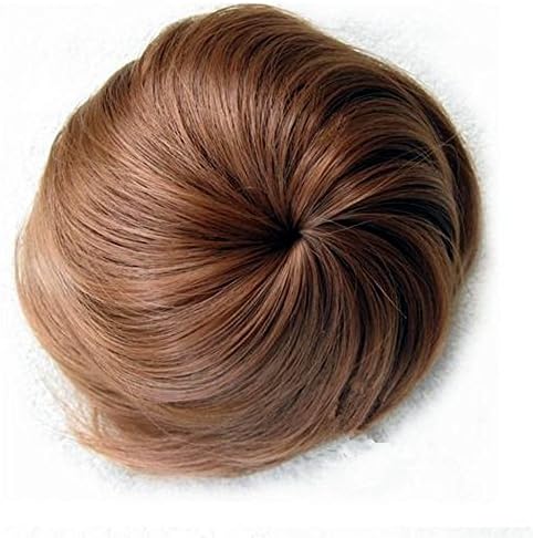 YG New Clip in Ponytail Bun Scrunchie Drawstring Hair Extension Synthetic Hairpiece, dark brown