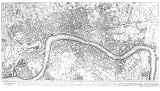 Historical Map of London, 1749, Antique Map Wall Art