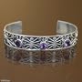Amethyst bracelet, 'Violets'