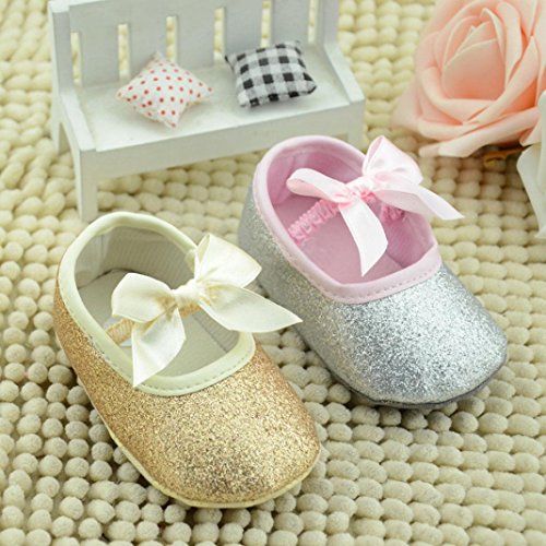 DZT1968® Baby Girl Soft Sole Bowknot Bling Bling Shoes Prewalker Socks Sneakers