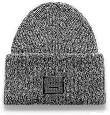 Love Smile Block Standard Smile Knit Hat Candy Color Winter Wool Cap Sleeve Head