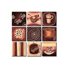 Bild auf LEINWAND + 9 teilig + Kueche Stillleben Schokolade coffee and chocolate + Wandbilder 1068 +++ RIESEN BILDER AUSWAHL IN UNSEREM HAENDLERSHOP +++