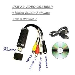 Audio und Video Grabber USB 2.0 PC Computer Video Bearbeitung Videoadapter Nachbearbeitung Grabber Adapter VHS Digitalisierung Digital Capture Videoschnitt VHS-DVD mit Video Film Bearbeitung Software Video Schnitt !