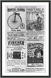 Historic Print (S): [Two pages of advertisements for Columbia bicycle, Portable typewriter, Fischer piano, C