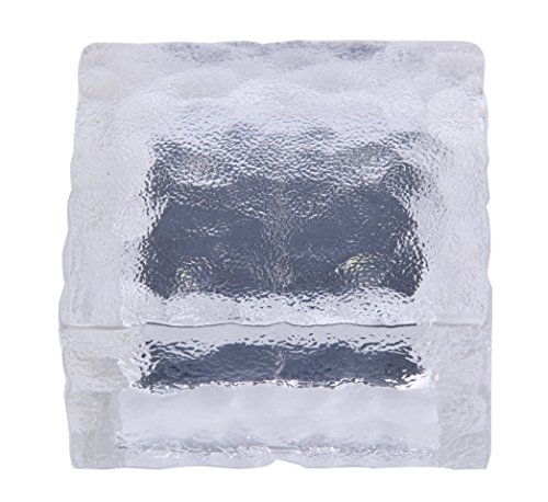 Signstek 100*100*50MM 0.4W 4 LED Waterproof Solar Power Rechargeable Path Garden Glass Brick Paver Light *White*