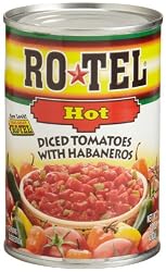 Ro-Tel  Hot Diced Tomato (with Habaneros), 10-Ounce Cans (Pack of 24)