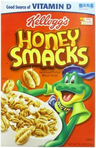 Kellogg's Smacks Cereal, 15.3 Ounce (Pack of 8)