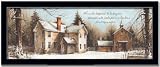 Peace in His Home Americana Art Print Picture Framed 18x6