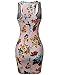Floral Print Sleeveless Racer-Back Mini Body-Con Dress Blush S