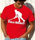 T-Shirt Field Hockey-S-Red-White