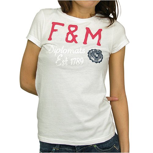 FRANKLIN＆MARSHALL　フランクリン＆マーシャル used加工Tシャツ　半袖シャツ　レディース　29182-4080-391　ホワイト