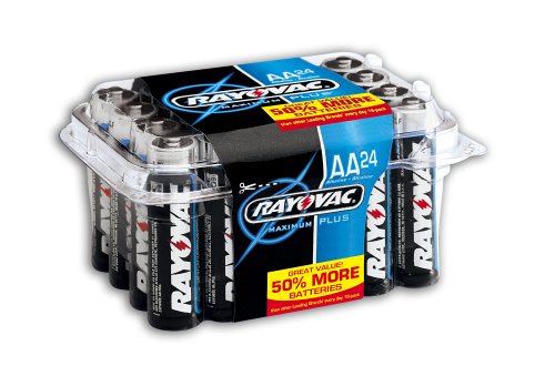 Rayovac Alkaline Batteries AA Size Reclosable 24-Pack