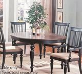 Round Dining Table - Brown Finish