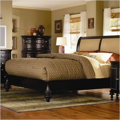 Cheap Kingston Platform Bedroom Set in Cherry Veneer Size: King