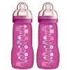 MAM 950501 - Baby Bottle 330 ml, Doppelpack, f�r M�dchen