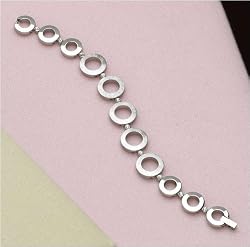 J-Steel by Fyn Studios Stainless-Steel Open Link Satin Finish & Diamonova Bracelet JSF-843332001747