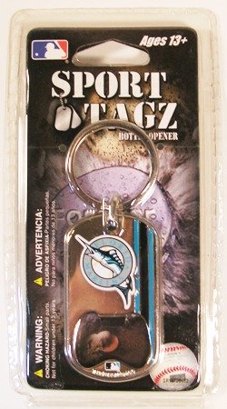 Florida Marlins Dog Tag Keychain
