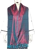 Rectangular Silk Stole Scarf Wrap Womens Outerwear India 22 x 72 (srft120)
