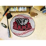 Alabama Crimson Tide BASEBALL-SHAPED AREA WELCOME BATH MAT RUG by 1stDownShop