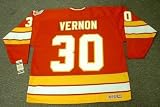 MIKE VERNON Calgary Flames 1989 CCM Vintage Throwback Away NHL Hockey Jersey, MEDIUM