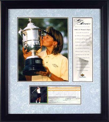 Annika Sorenstam Unsigned 17x19 Framed Photo - 1996 US Women's Open