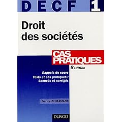 DECF 1 Droit des soci�t�s : Cas pratiques