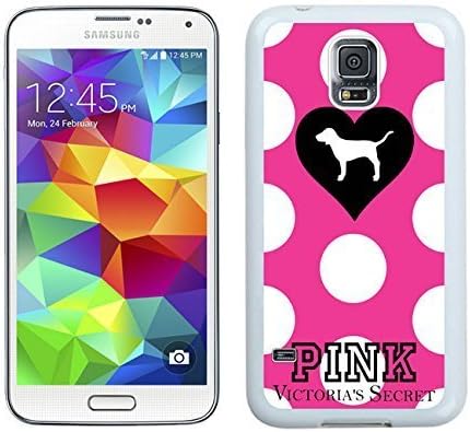 Unique and Nice Case victorias secret pink dog Samsung Galaxy S5 I9600 Case in White