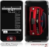 iPod Touch 2G & 3G Skin and Screen Protector Kit - 2010 Chevy Camaro Jeweled Red - Black Stripes