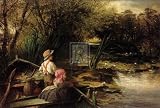 Young Anglers Art Print Poster By Charles J L Lewis, 28 