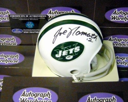 Joe Namath Autographed/Hand Signed New York Jets Football Mini Helmet