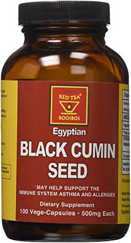 African Red Tea Organic Kosher Black Cumin Seed (500mg), 100-Count Vege-Capsules