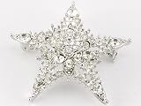 Twinkle North Star Light Clear Crystal Rhinestone Fashion Holiday Pin Brooch