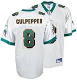 Men's Daunte Culpepper Miami Dolphins NFL Equipment Replica Football Jersey by Reebok (White-Teal)(Size=XXX-LARGE)