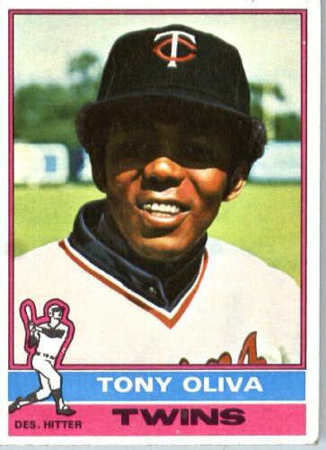1976 Topps #35 Tony Oliva Minnesota Twins Baseball Card In a Protective Screwdown Display Case