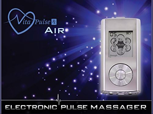 VitaPulse Rx Air - Mini Electronic Pulse Massager - Gift Set - EMS Electronic Muscle Stimulator Device for Muscle Soreness and Muscle Rehabilitation - TENS Transcutaneous Electrical Nerve Stimulation Unit for Pain Relief and Rehabilitation - GIFT SET Includes 4 additional pads, 4 extra batteries, discrete carry bag, Spectra Electrode Gel for increased connectivity, Muscle Anatomy Chart with Pad Placement Guide. The BEST Portable, Lightweight Electronic Massager For Pain Management