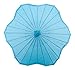 Quasimoon PaperLanternStore.com 32 Inch Turquoise Paper Parasol Umbrella, Scallop Shaped