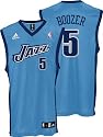 Carlos Boozer Jersey: adidas Light Blue Replica #5 Utah Jazz Jersey