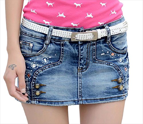 ナナコレクション Nana_Collection 2015 夏 美脚 脚長 きれいめ スリム 大きいサイズ デニム ジーンズ ミニ パンツスカート 短パン ショーパン カジュアル 女性 レディース ショートパンツ ブルー 26-31