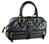 Marc Jacobs Handbags (Navy Blue) Quilted Fabric and Ostrich Leather Venetia Bag