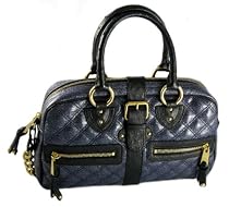 Marc Jacobs Handbags (Navy Blue) Quilted Fabric and Ostrich Leather Venetia Bag