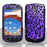 Premium - Samsung D700/Epic 4G Purple/Black Leopard Cover - Faceplate - Cas ....